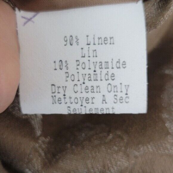 Lafayette New York 148 Linen Blazer Gold Size 10 - Picture 4 of 4